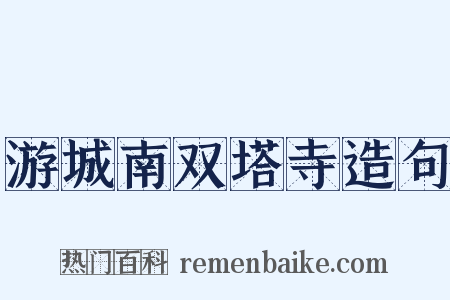 游城南双塔寺造句是什么意思的图片